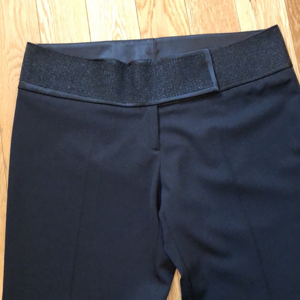 Wide Leg Black Mid Rise Sparkle Waist Pants by Somme